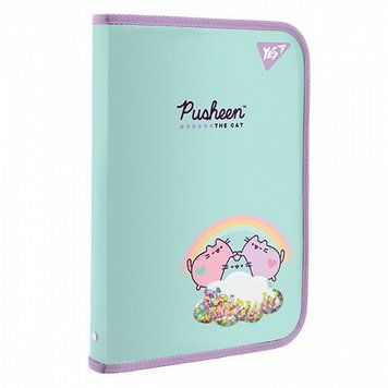 Папка факультативна на блискавці YES Pusheen A4 (491559) 491559 фото