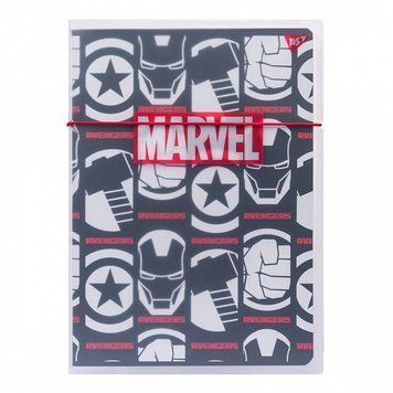 Записна книга блокнот YES MARVEL AVENGERS А4 48 аркушів клітинка в пласт. папці з малюнком (764427) 764427 фото