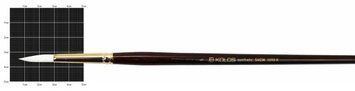 Кисть синтетика Rosa Snow 1098R Kolos кругла №6 довжин. ручка (4823064902020) 4823064902020 фото