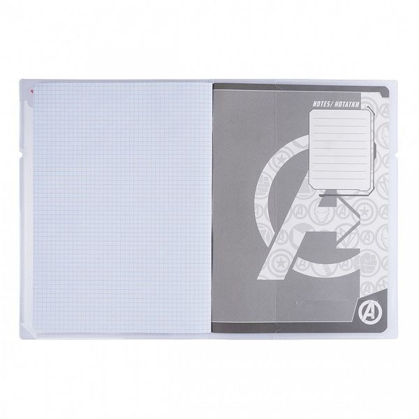 Записна книга блокнот YES MARVEL AVENGERS А4 48 аркушів клітинка в пласт. папці з малюнком (764427) 764427 фото