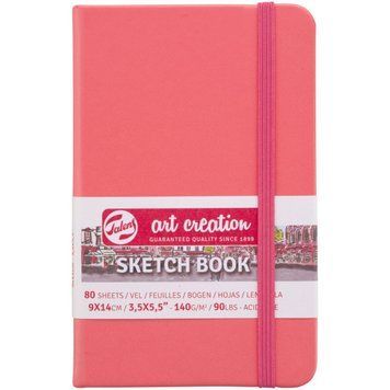 Скетчбук Royal Talens Art Creation блокнот для графіки 9х14см 80л. 140г/м кораловий (8712079455859) 8712079455859 фото