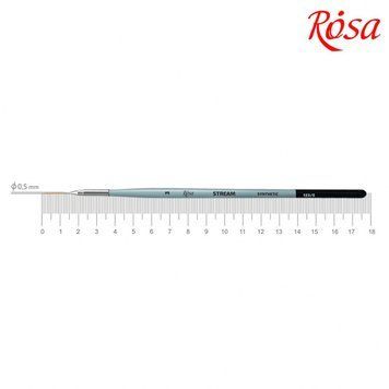 Кисть синтетика Rosa Stream 123/5 кругла, лайнер №3 коротка ручка (4823098517009) 4823098517009 фото