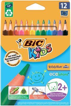 Олівці кольорові Bic Kids Evolution 12шт (bc82902912) bc82902912 фото
