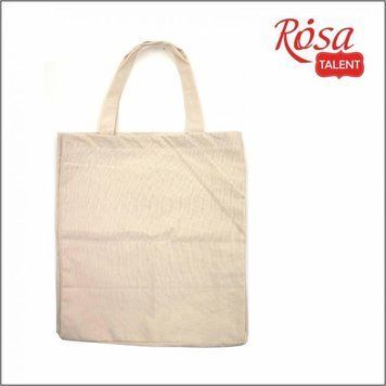 Сумка бавовняна Rosa Talent 35х40х10см довга ручка бежевий (1234567890128) 1234567890128 фото