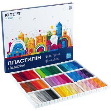 Пластилін Kite Classic 36 кольорів 720г (K-078) K-078 фото