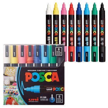 Набір маркерів Uni POSCA 8 шт 1,8-2,5 мм (PC-5M 8C) PC-5M 8C фото