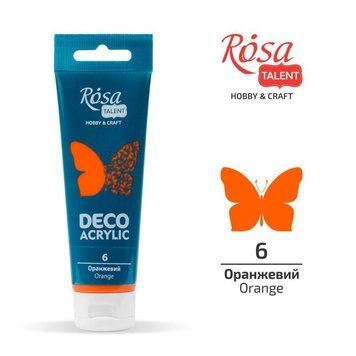 Фарба акрилова для декору ROSA TALENT 75 мл помаранчевий матовий (4823098501794) 4823098501794 фото