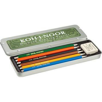 Набір цангових олівців Koh-I-Noor Diamond Pencils, мет.пенал, 6 шт. (5217) 5217 фото