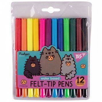 Фломастери YES Pusheen friends 12 кольорів (650545) 650545 фото