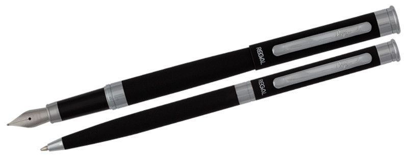 Ручки пір'яна і кулькова у подарунковому футлярі Regal чорний (R68008.L.BF) R68008.L.BF фото