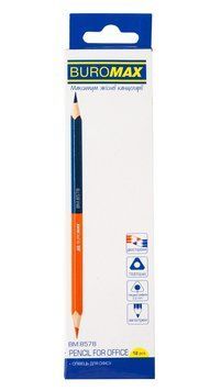 Олівець кольоровий Buromax R&B червоно-синій двосторонній (BM.8578) BM.8578 фото