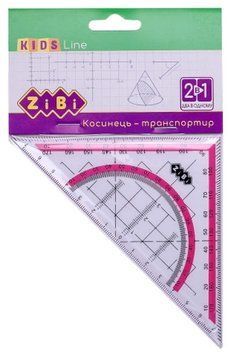 Косинець 2 в 1 ZiBi KIDS Line 140мм 90град 45град з рожевою смужкою (ZB.5623-10) ZB.5623-10 фото
