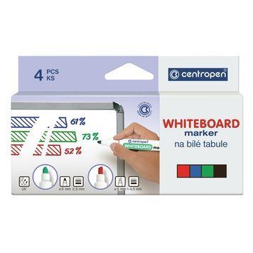 Маркер для дошок Board Centropen 2.5 мм цілий набір 4кол картон 8559/4/CB 8559/4/CB фото