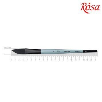 Кисть синтетика Rosa Stream 143 саблевидна плоска, даггер №10 коротка ручка (4823098517269) 4823098517269 фото