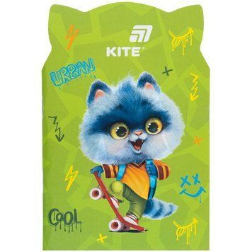 Блокнот Kite Skate cat 114х165 мм 48 арк. клітинка м'яка обкл. (k25-461-1) k25-461-1 фото