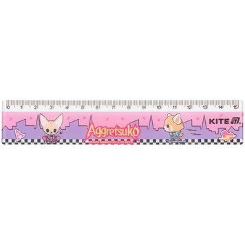 Лінійка пластикова Kite Aggretsuko 15 см (AR25-090) AR25-090 фото