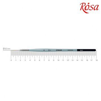 Кисть синтетика Rosa Stream 123/3 кругла, лайнер №3 коротка ручка (4823098517337) 4823098517337 фото