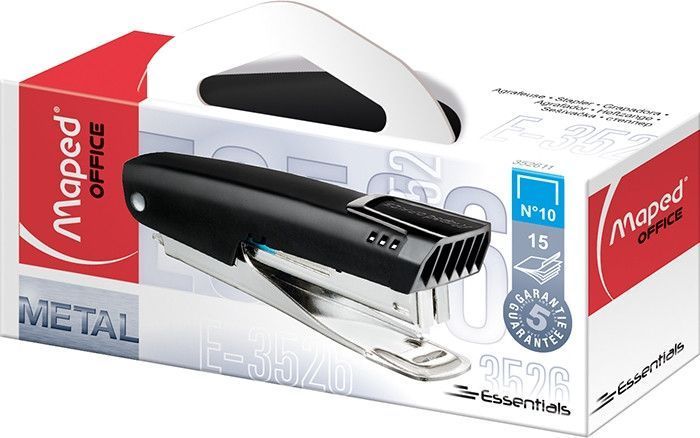 Степлер компактный Maped ESSENTIALS METAL 15л. металлический (скобы №10) черный (MP.352611) MP.352611 фото
