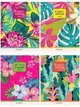 Зошит в лінію 18 л Yes "Tropical paradise" неон+софт-тач А5 мікс 4 дизайну (765219) 765219 фото
