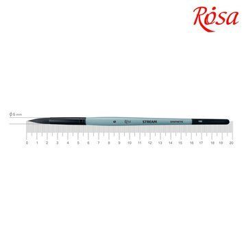 Кисть синтетика Rosa Stream 132 кругла №6 коротка ручка (4823098517184) 4823098517184 фото