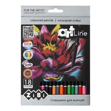 Олівці кольорові ZiBi ART Line круглі 18 кольорів (ZB.2433) ZB.2433 фото
