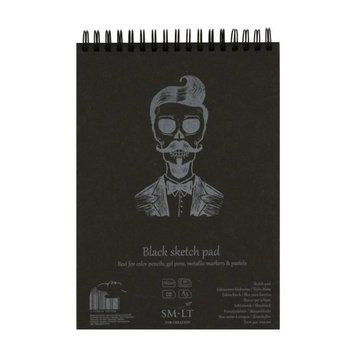 Альбом для малюнка на спіралі AUTHENTIC (black) А5, 165г/м2, 20л, чорний папір, SMILTAINIS 4770644587996 фото