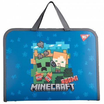 Папка-портфель на блискавці із тканинними ручками Yes Minecraft. Alex FC (492237) 492237 фото