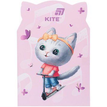 Блокнот Kite Pink cat 114х165 мм 48 арк. клітинка м'яка обкл. (k25-461-2) k25-461-2 фото