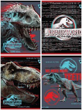 Зошит в клітку 18 л Yes "Jurassic world. Science gone wrong" Ірідіум+гібрид.виб. А5 мікс 4 дизайну (765317) 765317 фото