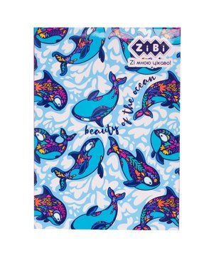 Записна книга блокнот ZiBi PATTERN A5(150х202 мм) 64 л клітина синій інтегр.обкладинка (ZB.12767-02) ZB.12767-02 фото