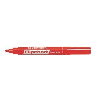 Маркер для фліпчартів Flipchart Centropen 1-4.6 мм скошений червоний 8560/02 8560/02 фото