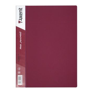 Папка з файлами Axent А4 дисплей-книга 10 файлів бордова 1010-04-А 1010-04-A фото