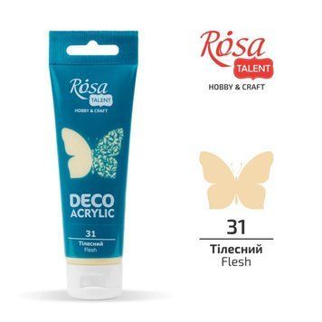 Фарба акрилова для декору ROSA TALENT 75 мл тілесний матовий (4823098501831) 4823098501831 фото