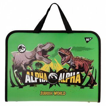 Папка-портфель на блискавці із тканинними ручками YES Jurassic World FC (491988) 491988 фото
