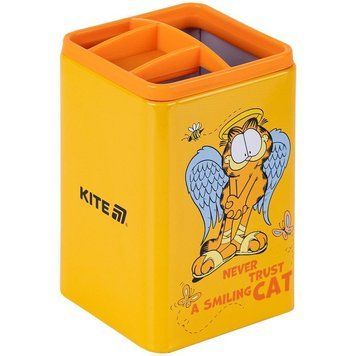 Стакан-підставка квадратний Kite Garfield метал з пластиковою окантовкою (GF25-105) GF25-105 фото