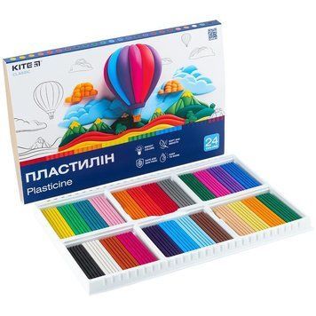 Пластилін Kite Classic 24 кольори 480г (K-089) K-089 фото