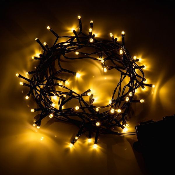 Електрогірлянда вулична YES! Fun 4,9 м 70 LED тепла біла, статична, таймер, батарейки (975062) 975062 фото