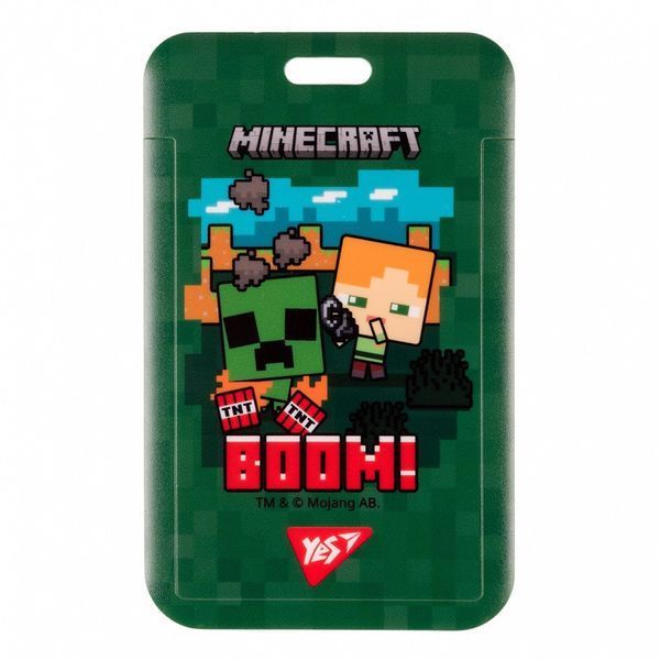 Бейдж вертикальний Yes Minecraft 70x110 мм слайдер (940322) 940322 фото