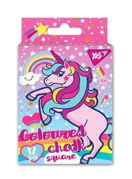 Крейда кольоровий Yes Unicorn 12 шт (400394) 400394 фото