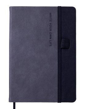 Записна книга блокнот Buromax RECORD A5 96 л без розмітки позов.шкіра сірий (BM.295010-09) BM.295010-09 фото