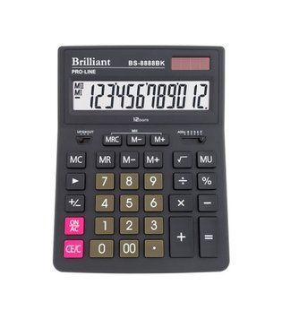Калькулятор настільний Brilliant BS-8888BK 12 розрядів (BS-8888BK) BS-8888BK фото