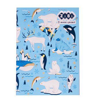 Записна книга блокнот ZiBi PATTERN A5(150х202 мм) 64 л клітина блакитний інтегр.обкладинка (ZB.12767-14) ZB.12767-14 фото
