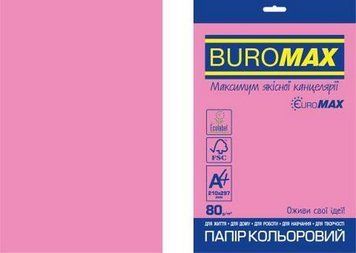 Папір кольоровий неоновий Buromax EUROMAX NEON 20 аркушів А4 80 г/м2 рожевий (BM.2721520E-10) BM.2721520E-10 фото