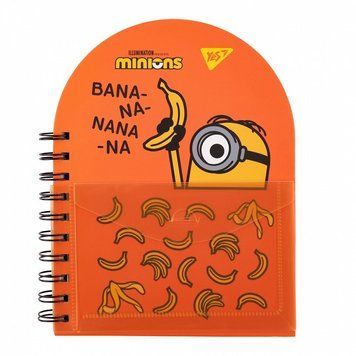 Записна книга блокнот YES Minions В6 100 аркушів крапки карт. обкладинка подвійна cпіраль (151793) 151793 фото