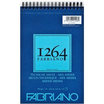 Альбом на спіралі Fabriano 1264 А5 300г/м2 15 арк. (8001348212089) 8001348212089 фото