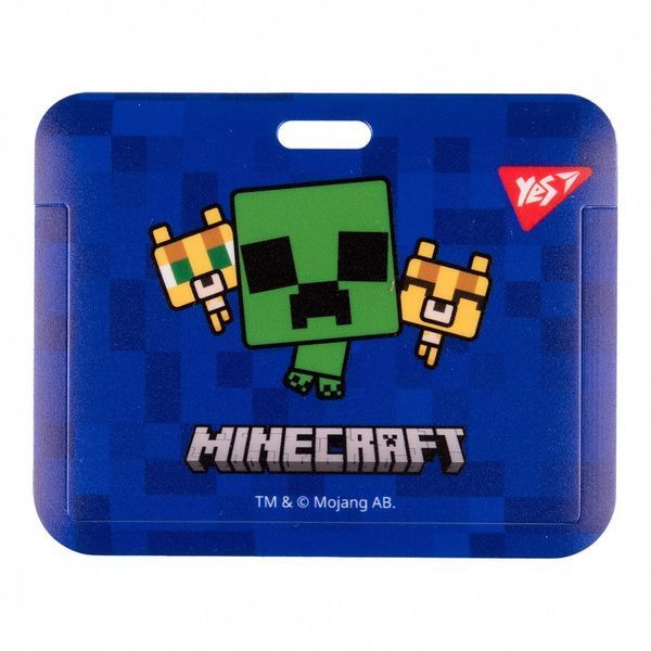Бейдж горизонтальний Yes Minecraft 80x100 мм слайдер (940325) 940325 фото