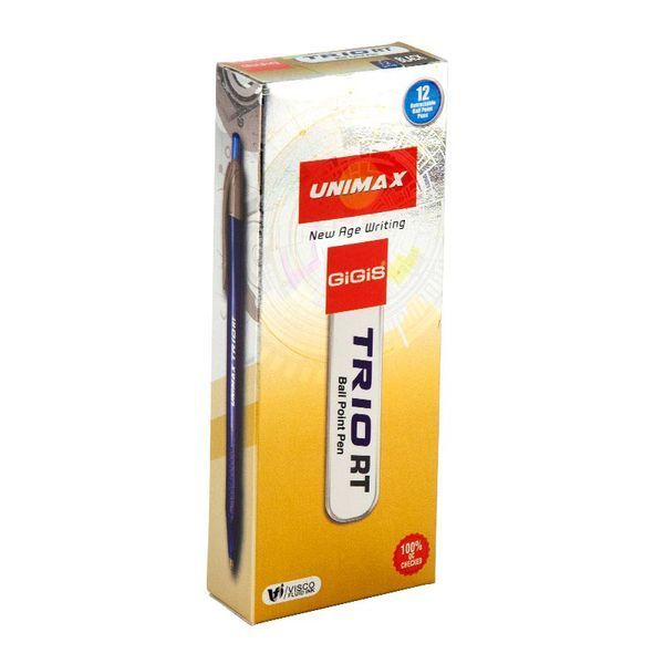 Ручка кулькова Unimax Trio RT чорний 1мм автомат (UX-109-01) UX-109-01 фото
