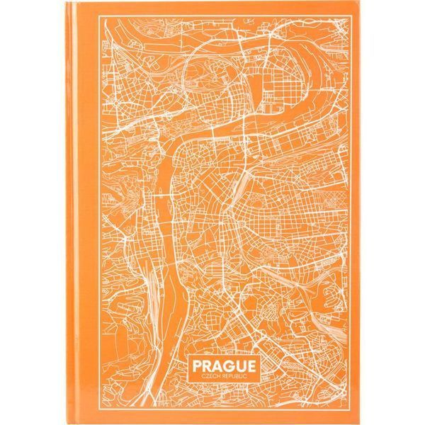 Записна книга блокнот Axent Maps Prague А4 96арк клітина персиковий (8422-542-A) 8422-542-A фото