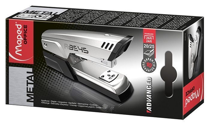 Степлер настільний Maped ADVANCED METAL 25л. металевий (скоби №24/6,26/6) сріблястий (MP.354510 MP.354510 фото