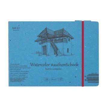 Альбом для акварелі AUTHENTIC А5 (24,5x17,6см), 280г/м2, 12л, SMILTAINIS 4770644587699 фото